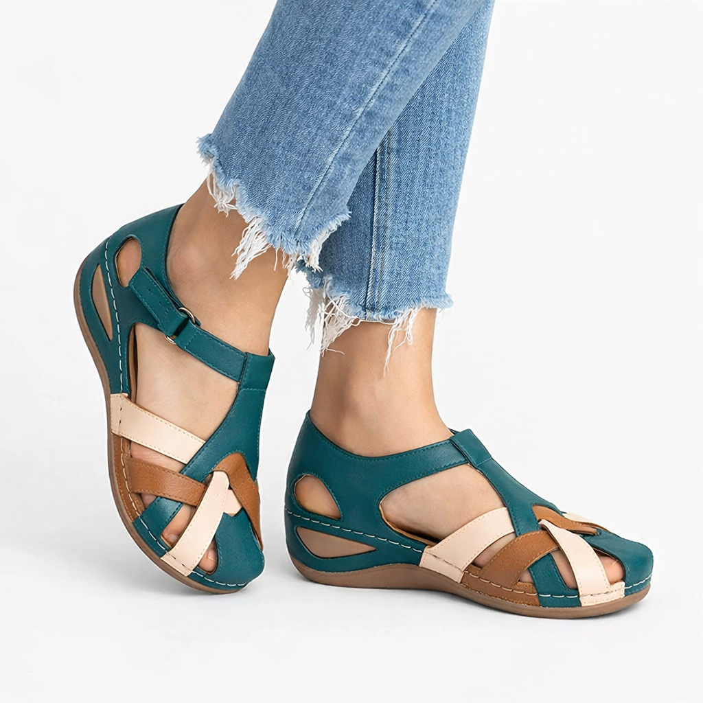 Women's Orthopedic Wedge Sandals Leather Comfort Support