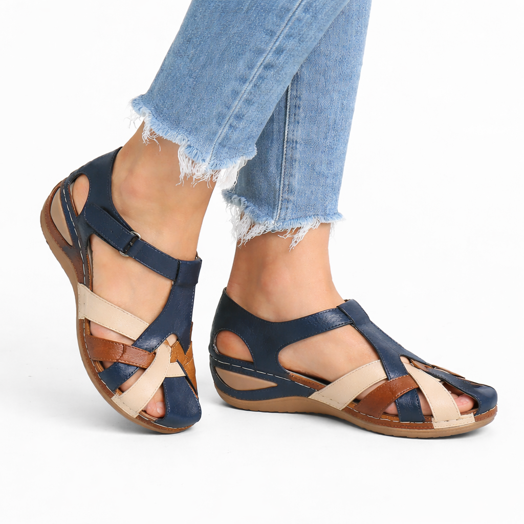 Women's Orthopedic Wedge Sandals Leather Comfort Support