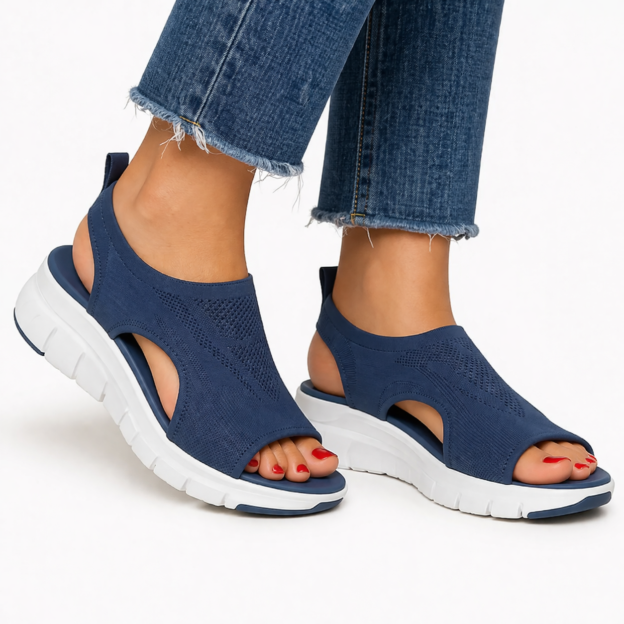 Women's Orthopedic Slip-On Walking Shoes UK – Knit Comfort | The Elin | Huna