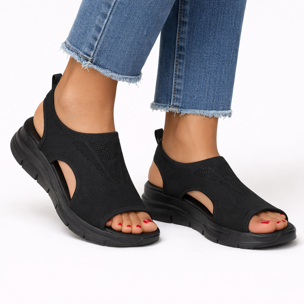 Women's Orthopedic Slip-On Walking Shoes UK – Knit Comfort | The Elin | Huna