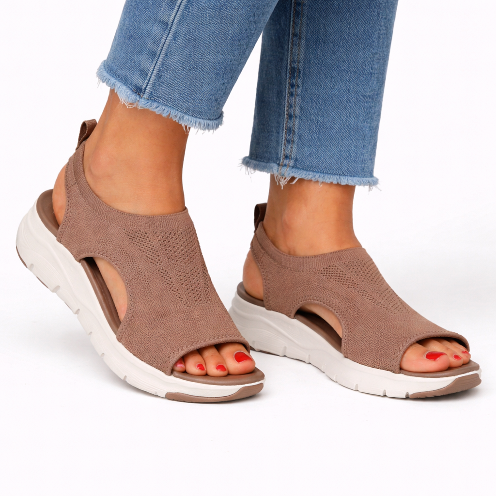 Women's Orthopedic Slip-On Walking Shoes UK – Knit Comfort | The Elin | Huna