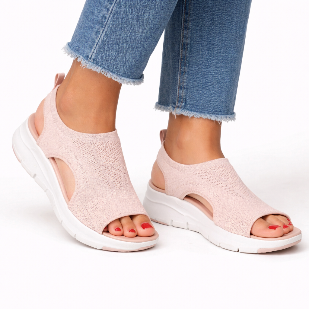 Women's Orthopedic Slip-On Walking Shoes UK – Knit Comfort | The Elin | Huna