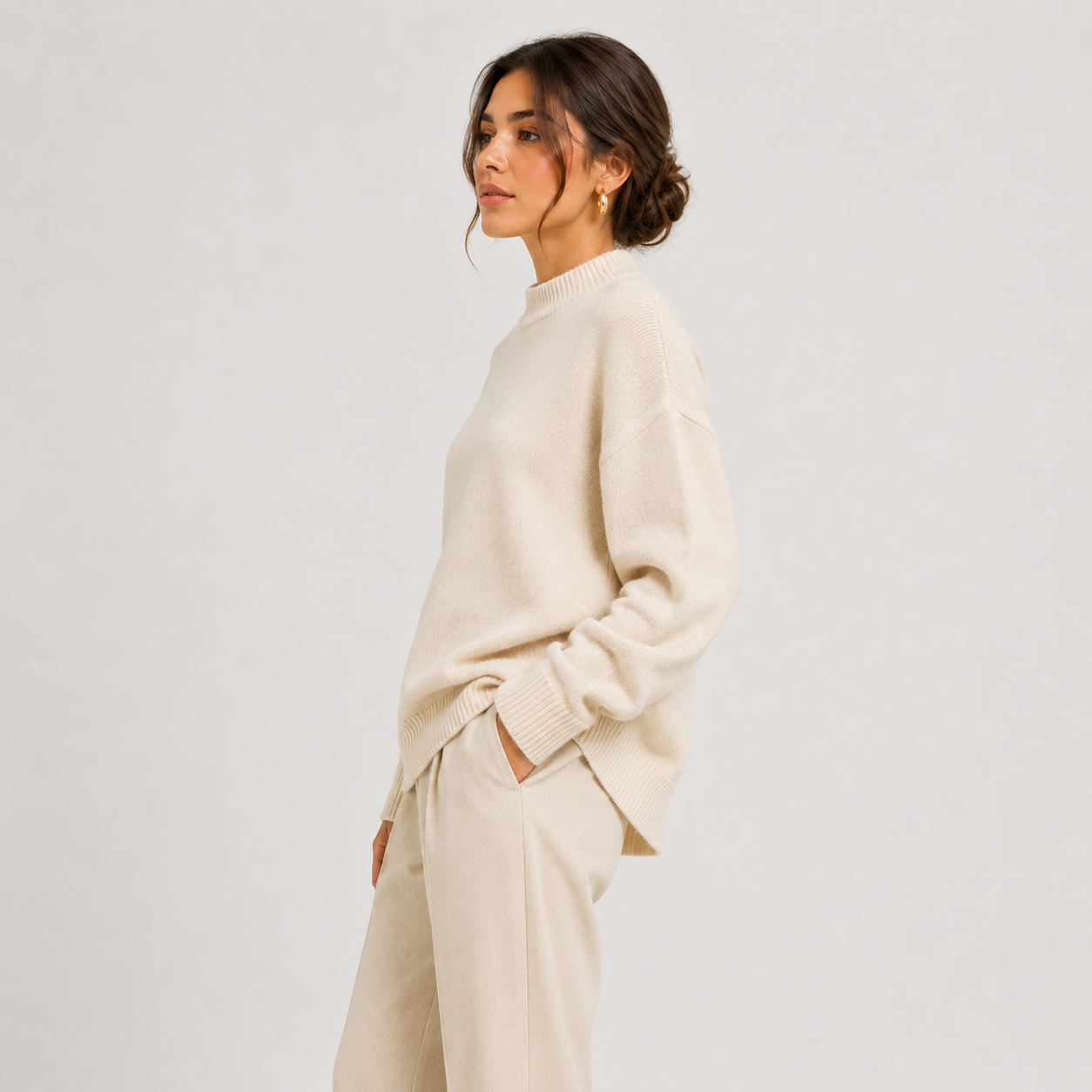 Women's Premium Oversized Sweater Cozy Long Sleeve Knit 1