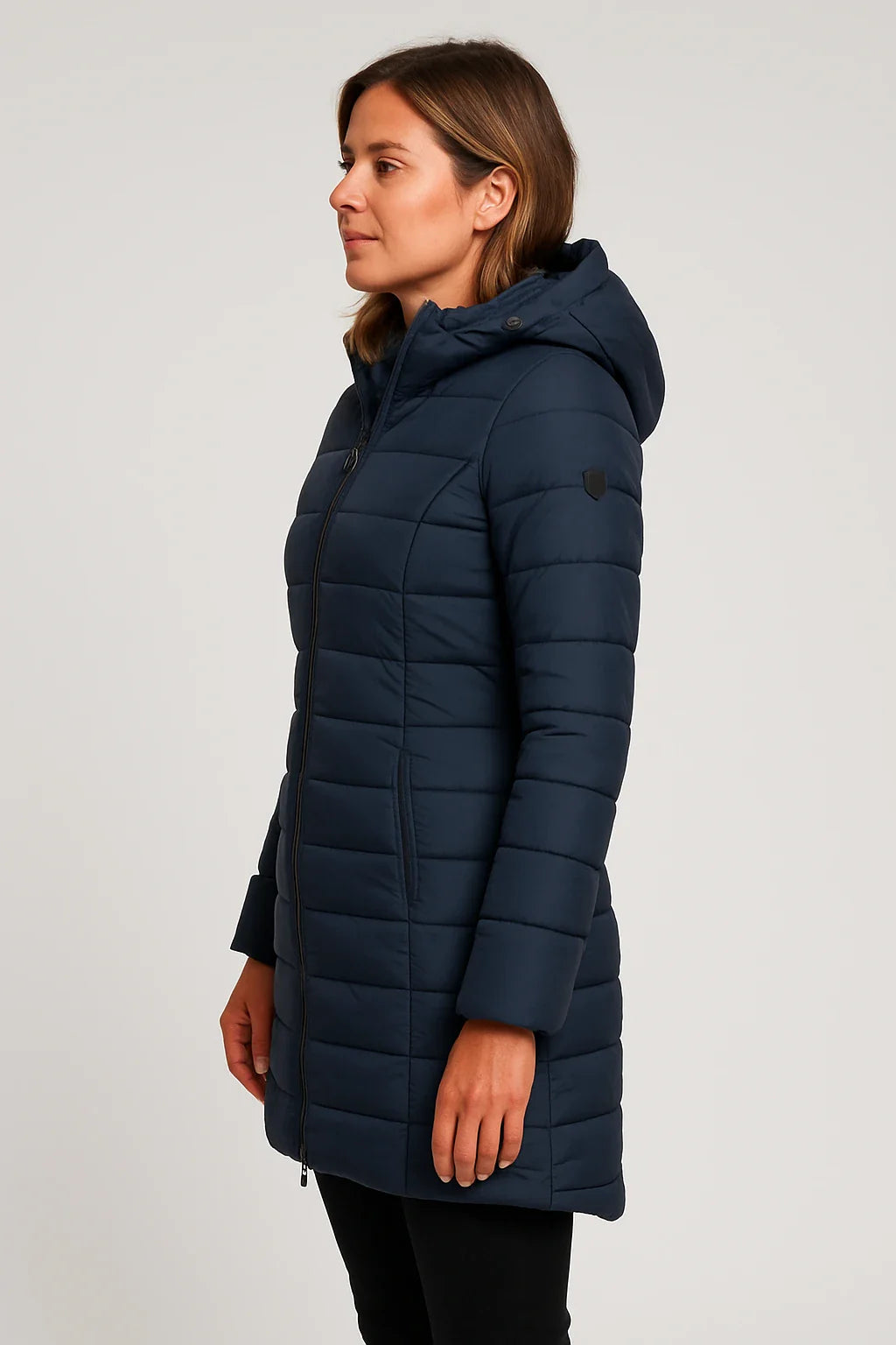 Women's Quilted Puffer Jacket UK – Stylish Mid-Length Winter | The Fenella | Huna