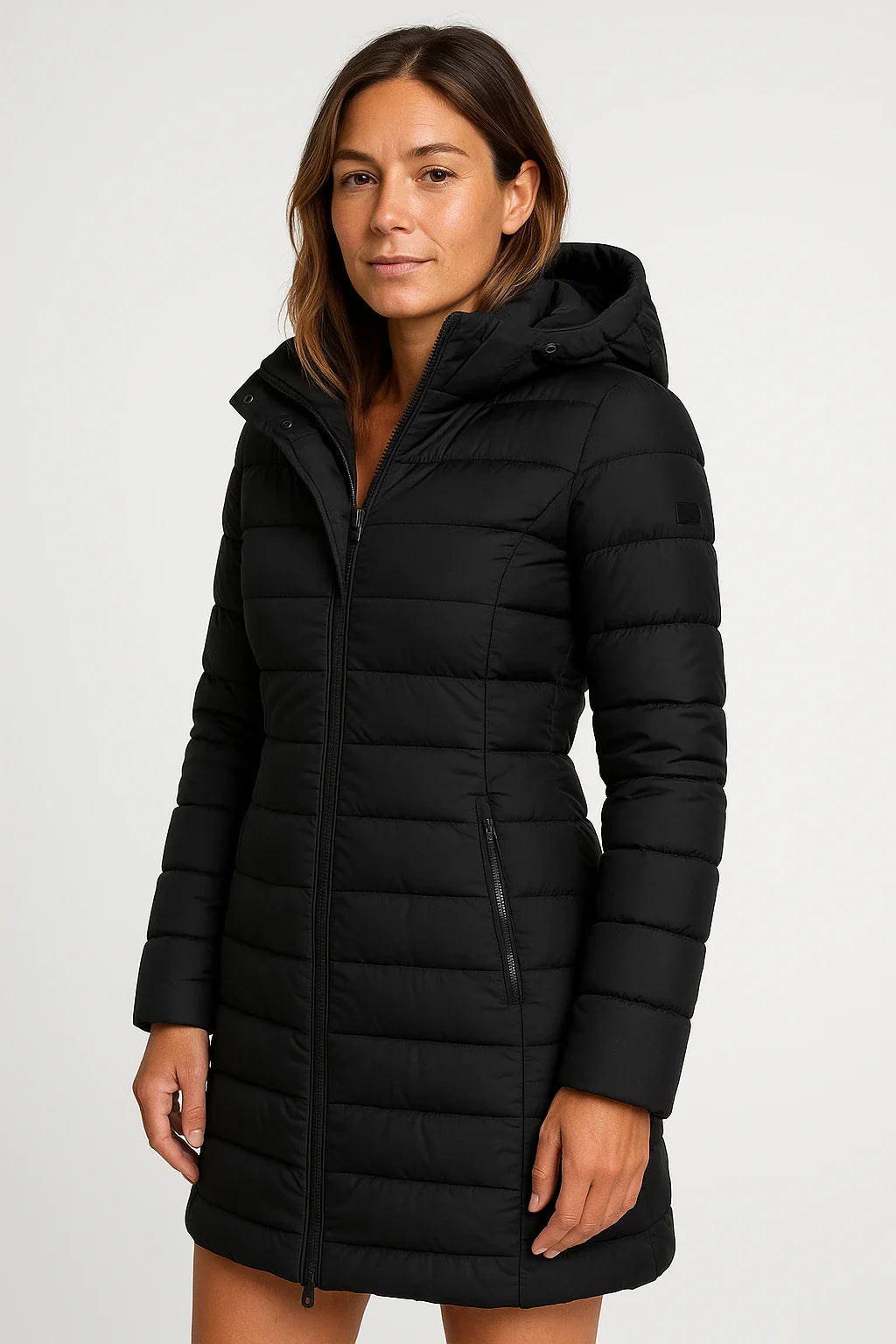 Women's Quilted Puffer Jacket UK – Stylish Mid-Length Winter | The Fenella | Huna