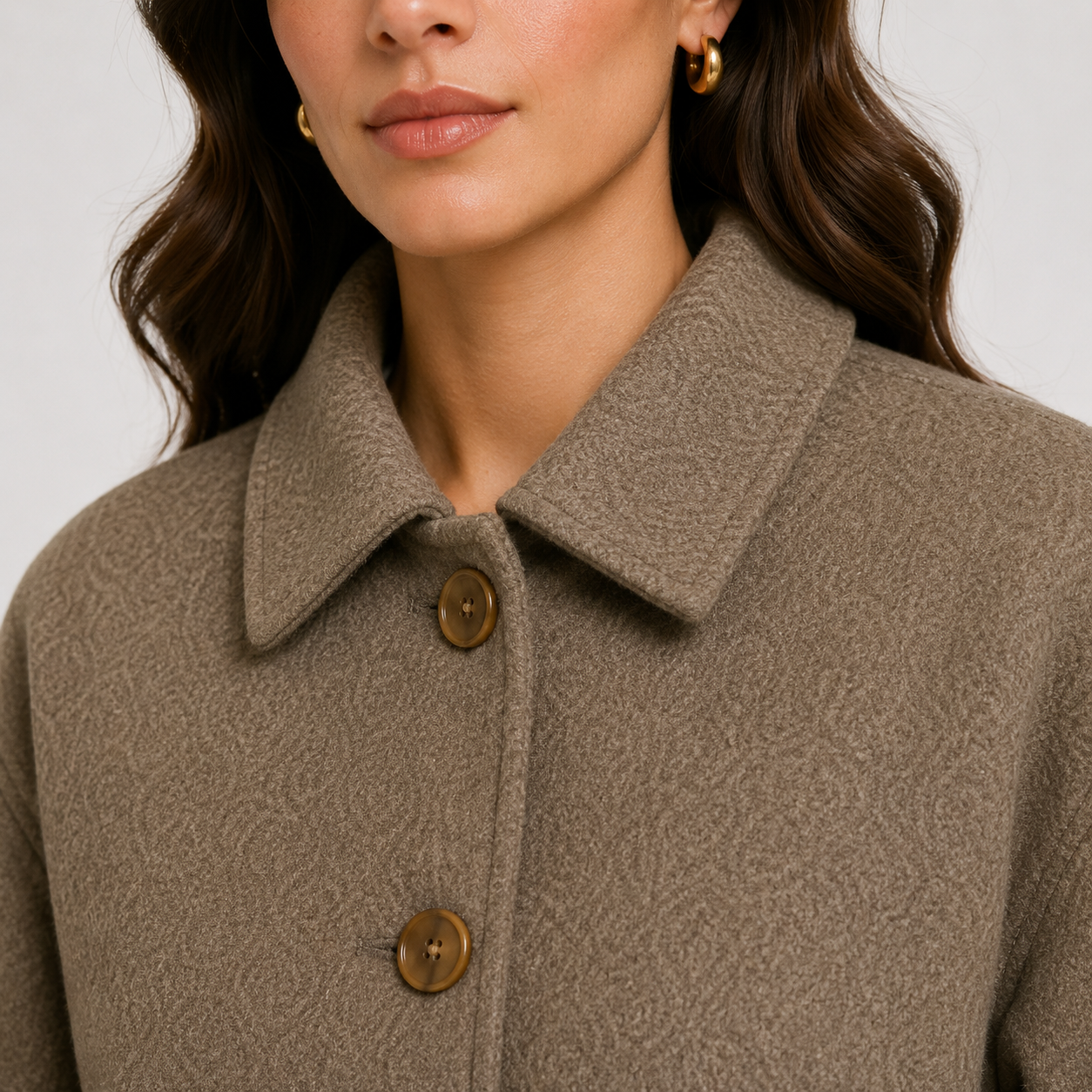 Women's Relaxed Fit Button Front Jacket for Fall and Winter 2