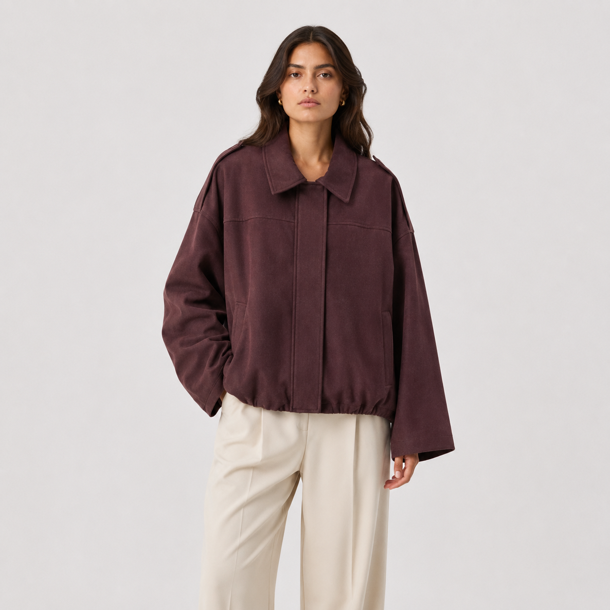 Women's Relaxed Fit Suede Jacket Timeless Refined Outerwear 8