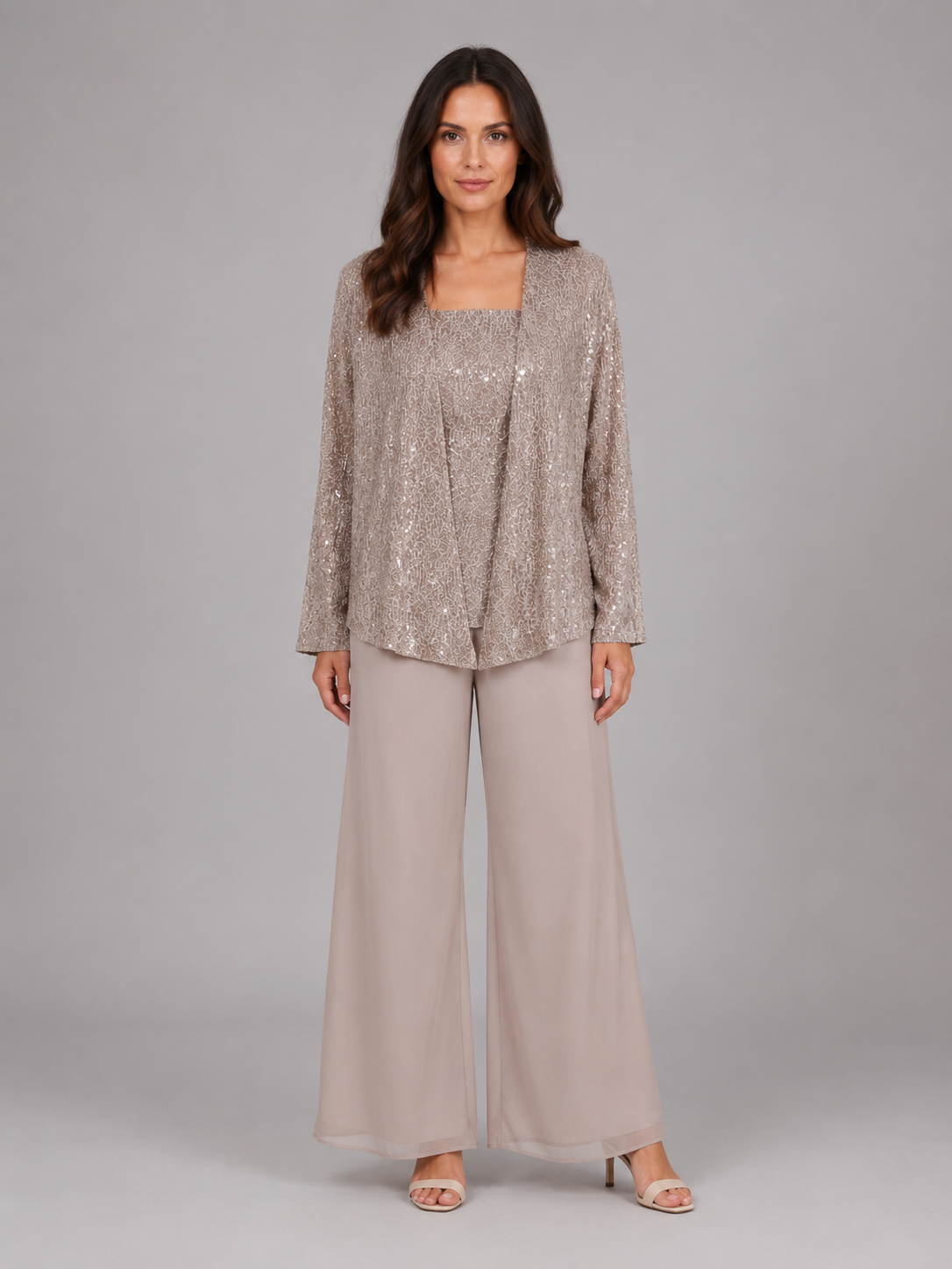 Women's Sequin Trouser Suit UK – three-piece occasion, view 5