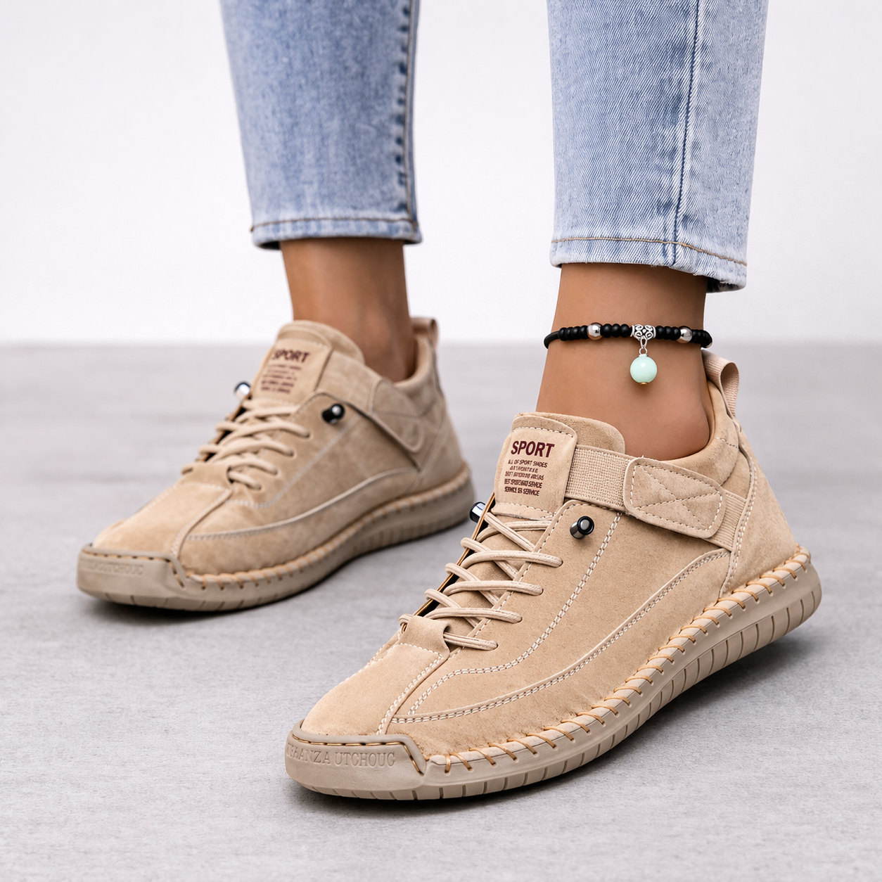 Women's Slip-On Sneakers White Lightweight Orthopedic Walking Shoes
