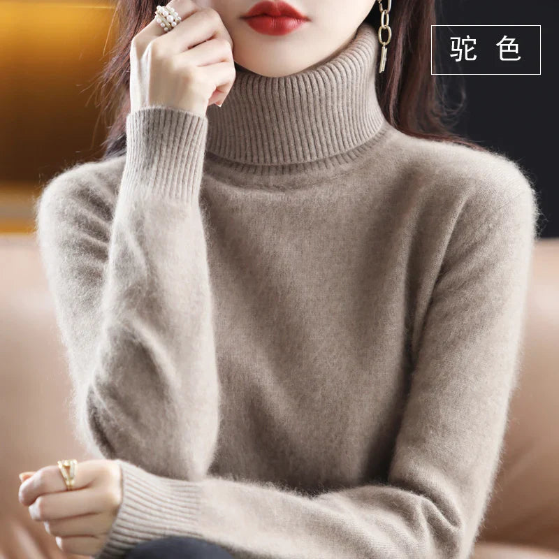 Women's Soft Knit Sweater UK – Chic High Neck Tailored | The Selwyn | Huna