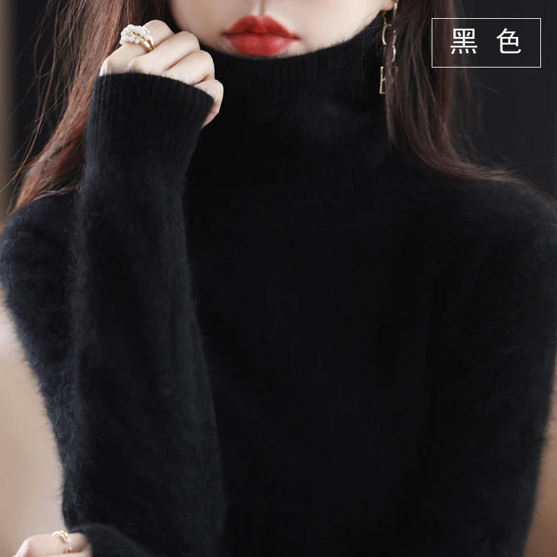 Women's Soft Knit Sweater UK – Chic High Neck Tailored | The Selwyn | Huna