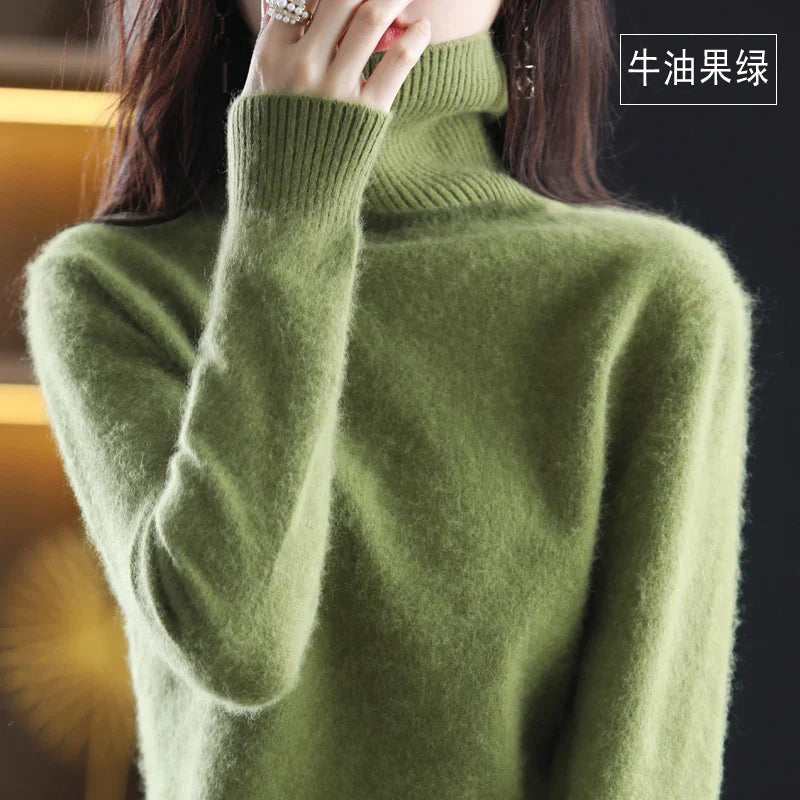 Women's Soft Knit Sweater UK – Chic High Neck Tailored | The Selwyn | Huna