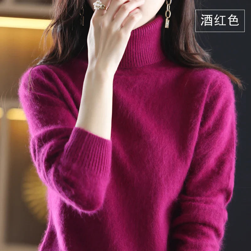 Women's Soft Knit Sweater UK – Chic High Neck Tailored | The Selwyn | Huna