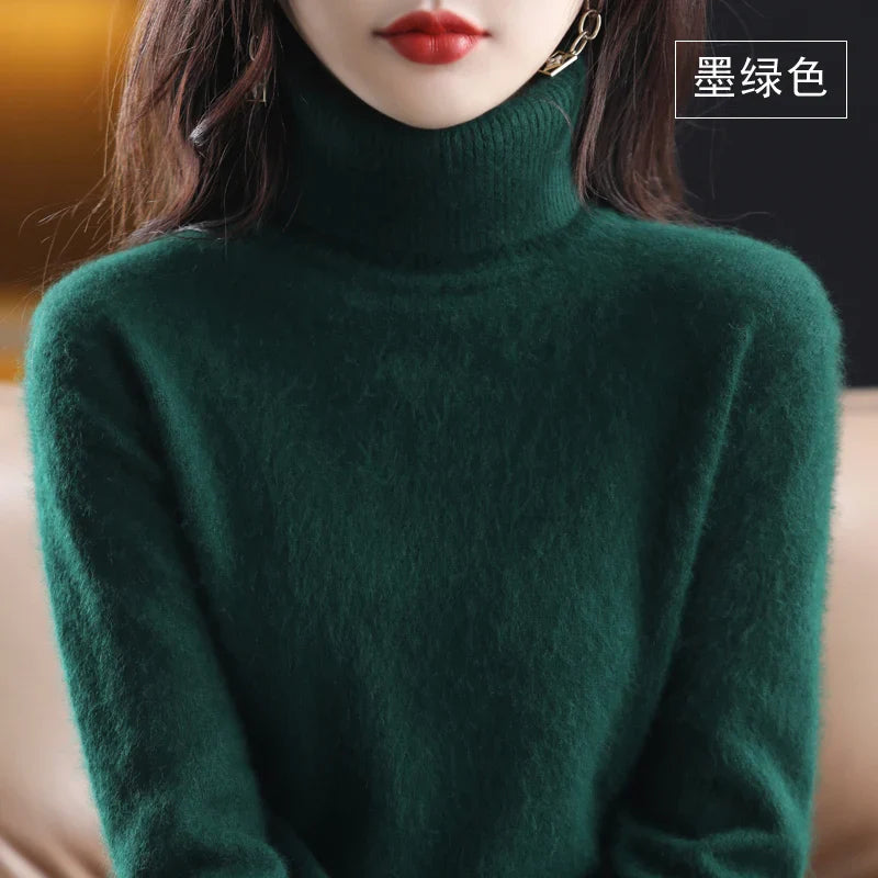 Women's Soft Knit Sweater UK – Chic High Neck Tailored | The Selwyn | Huna