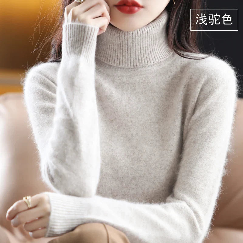 Women's Soft Knit Sweater UK – Chic High Neck Tailored | The Selwyn | Huna