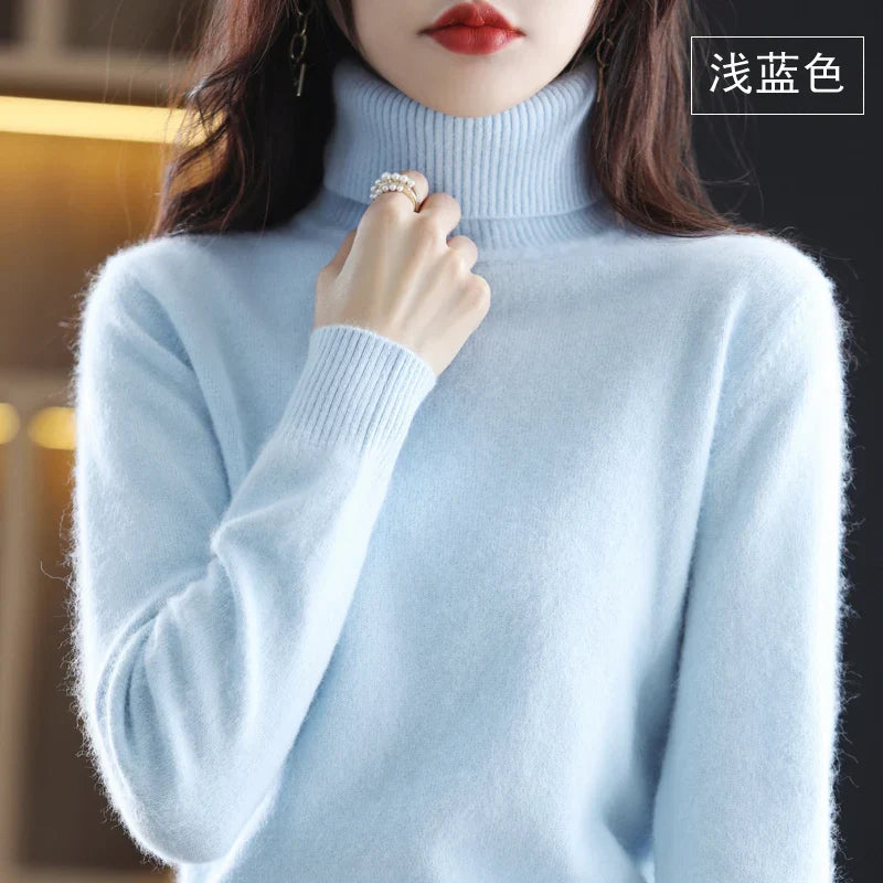 Women's Soft Knit Sweater UK – Chic High Neck Tailored | The Selwyn | Huna