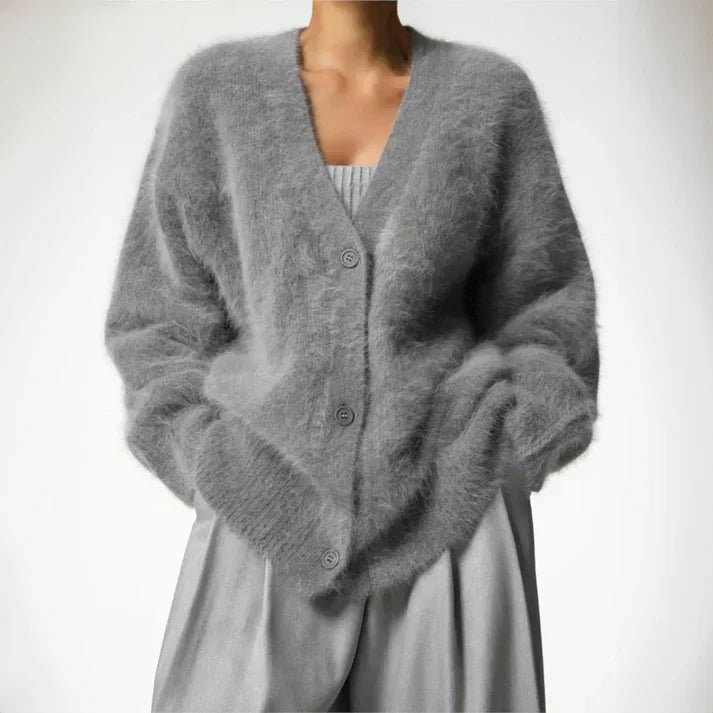 Women's Long Cardigan UK – Soft Knitted Elegant Cozy Layer | The Philippa | Huna