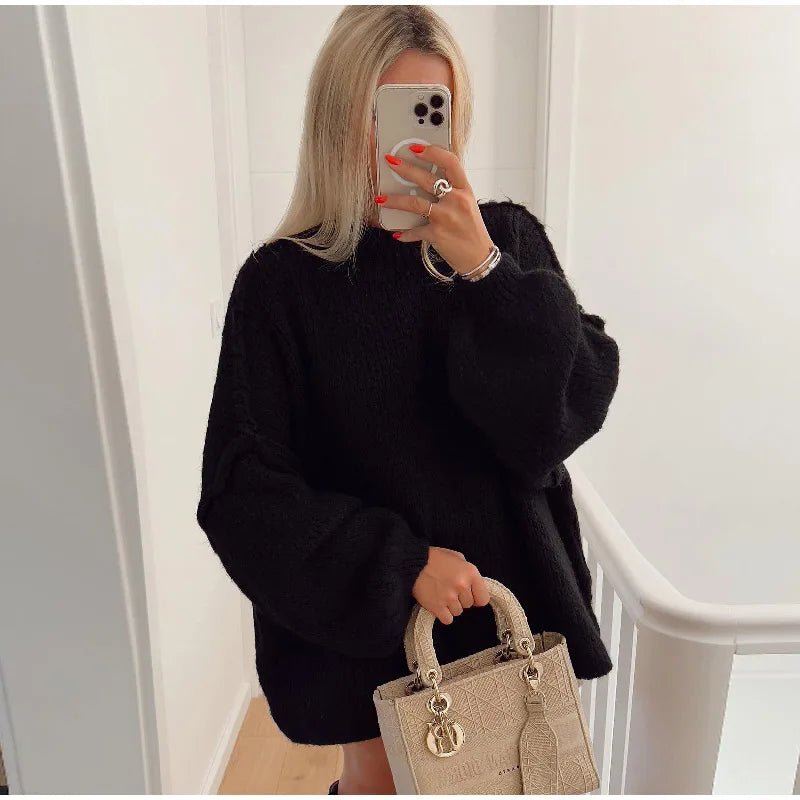 Women's Oversized Sweater UK – Soft Knitted Cozy Casual Top | The Merida | Huna