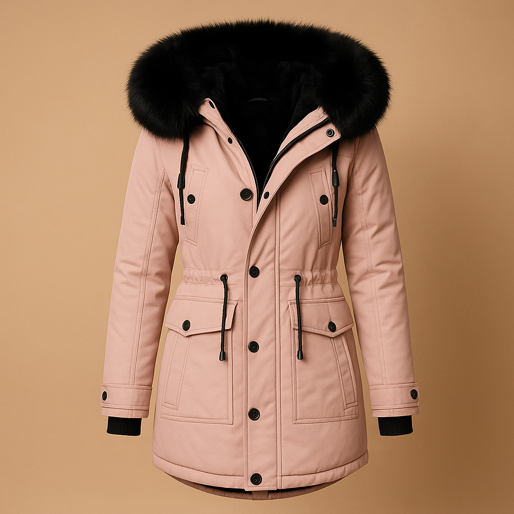 Women's Waterproof Faux Fur Coat UK – Stylish Long Puffer Winter | The Sabelle | Huna