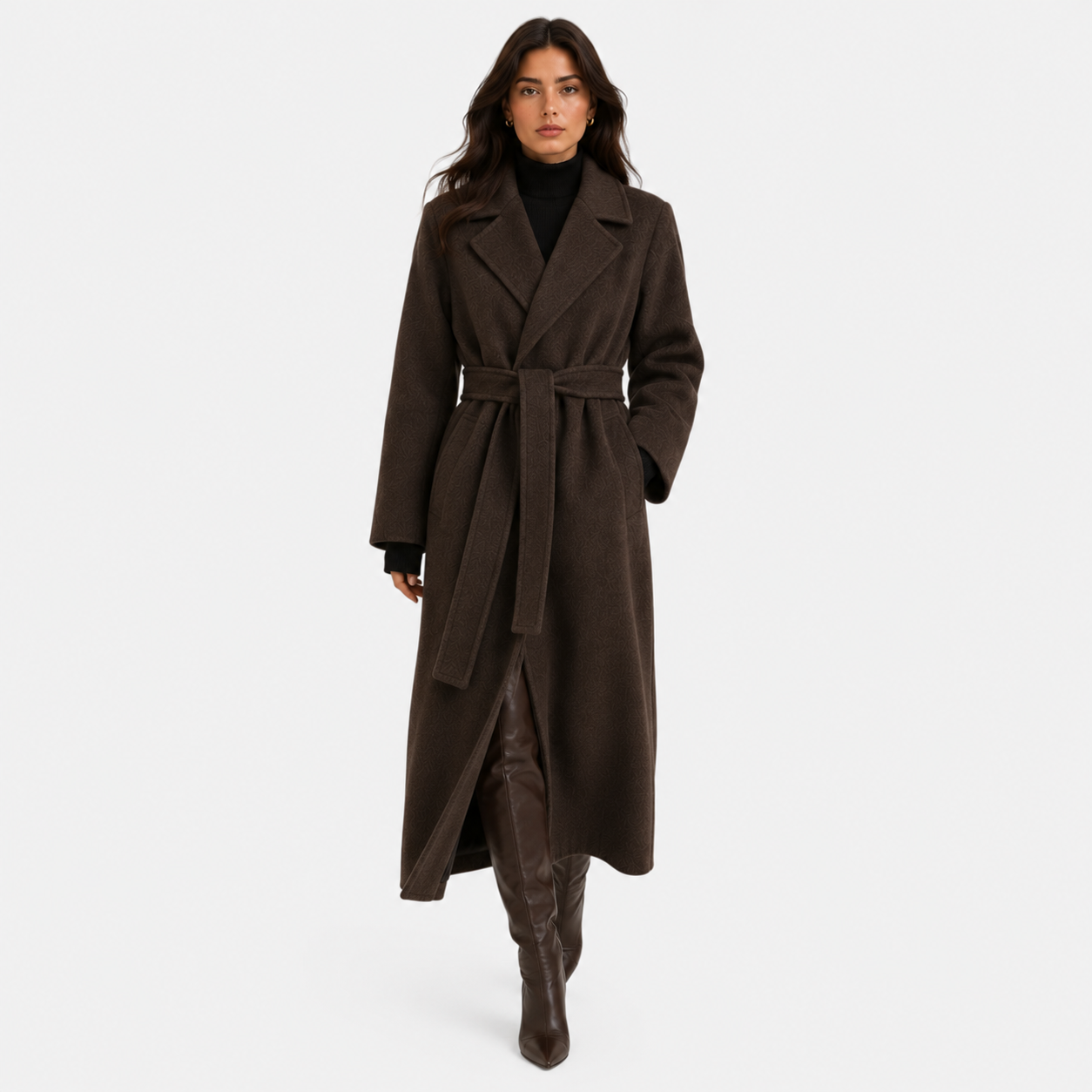 Women's Wrap Coat with Belt Classic Cold Weather Jacket 5