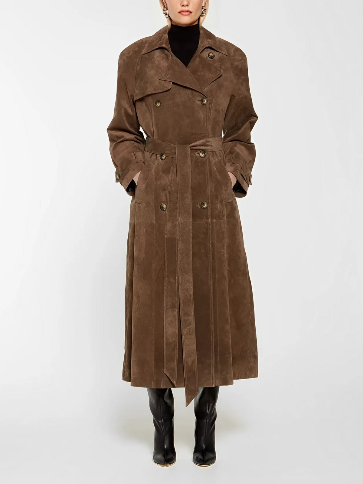 Women's Heritage Trench Coat UK – double-breasted belted, view 1