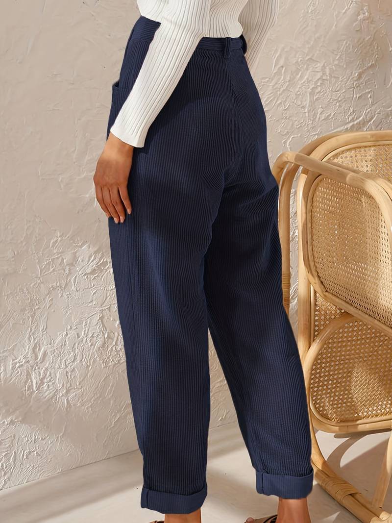 Women's Corduroy Trousers UK – relaxed pocket fit, view 6