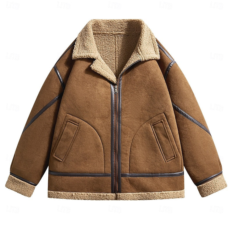 Men's pu leather aviator jacket – The Chesterfield by Huna – view 2