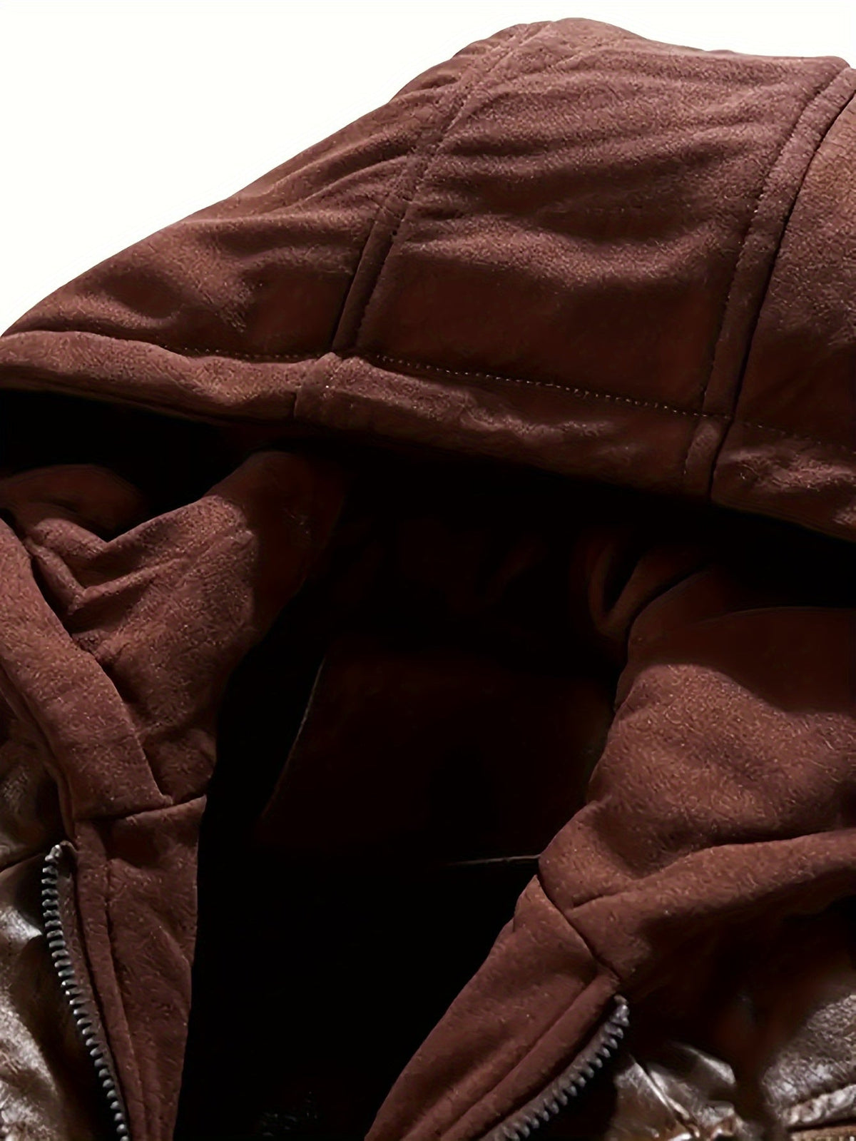 Men's hooded pu leather jacket – The Maddox by Huna – view 29