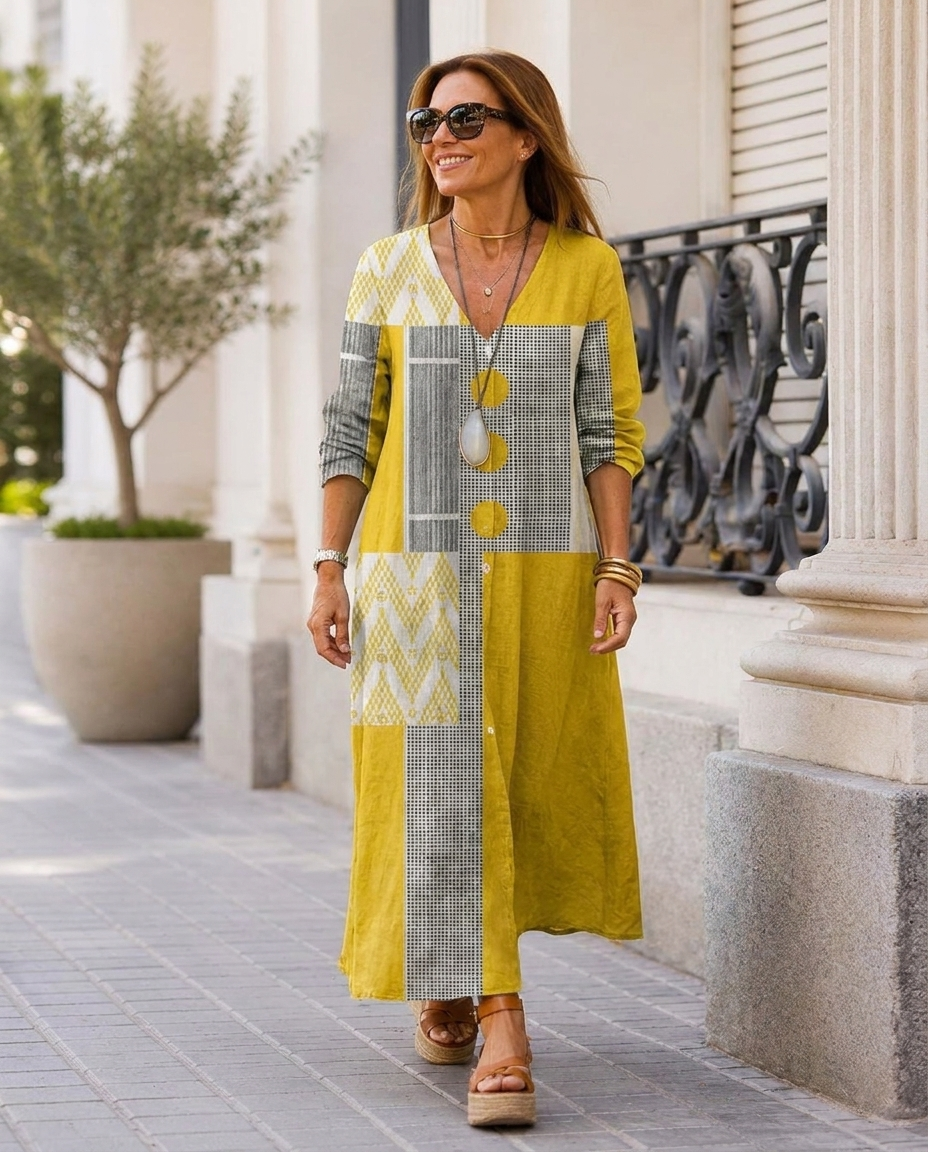 The Mabel – Women's Linen Midi Dress | Huna