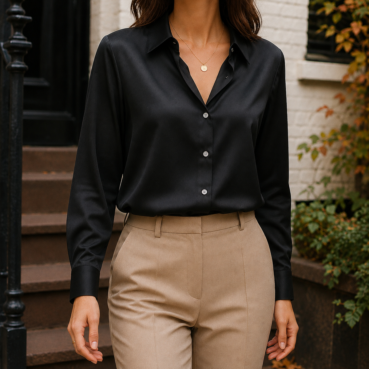 Women's Satin Blouse UK – Occasion Style – The Virelia – image 5