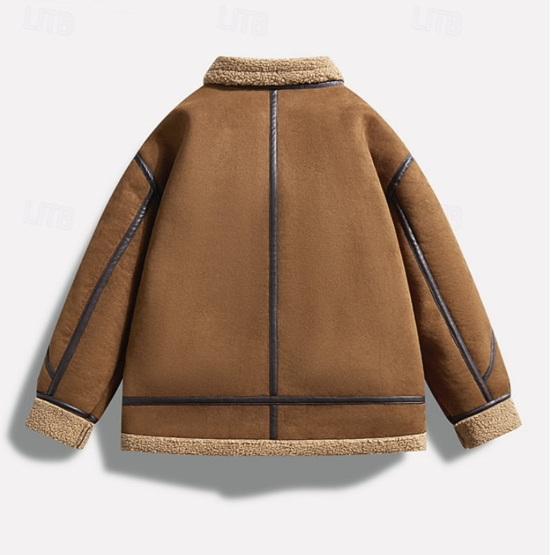 Men's pu leather aviator jacket – The Chesterfield by Huna – view 3