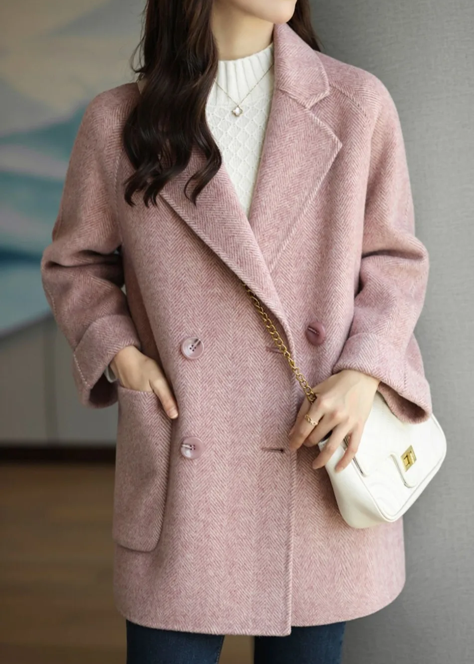 Women's Belted Trench Coat UK – editorial double-breasted, view 1