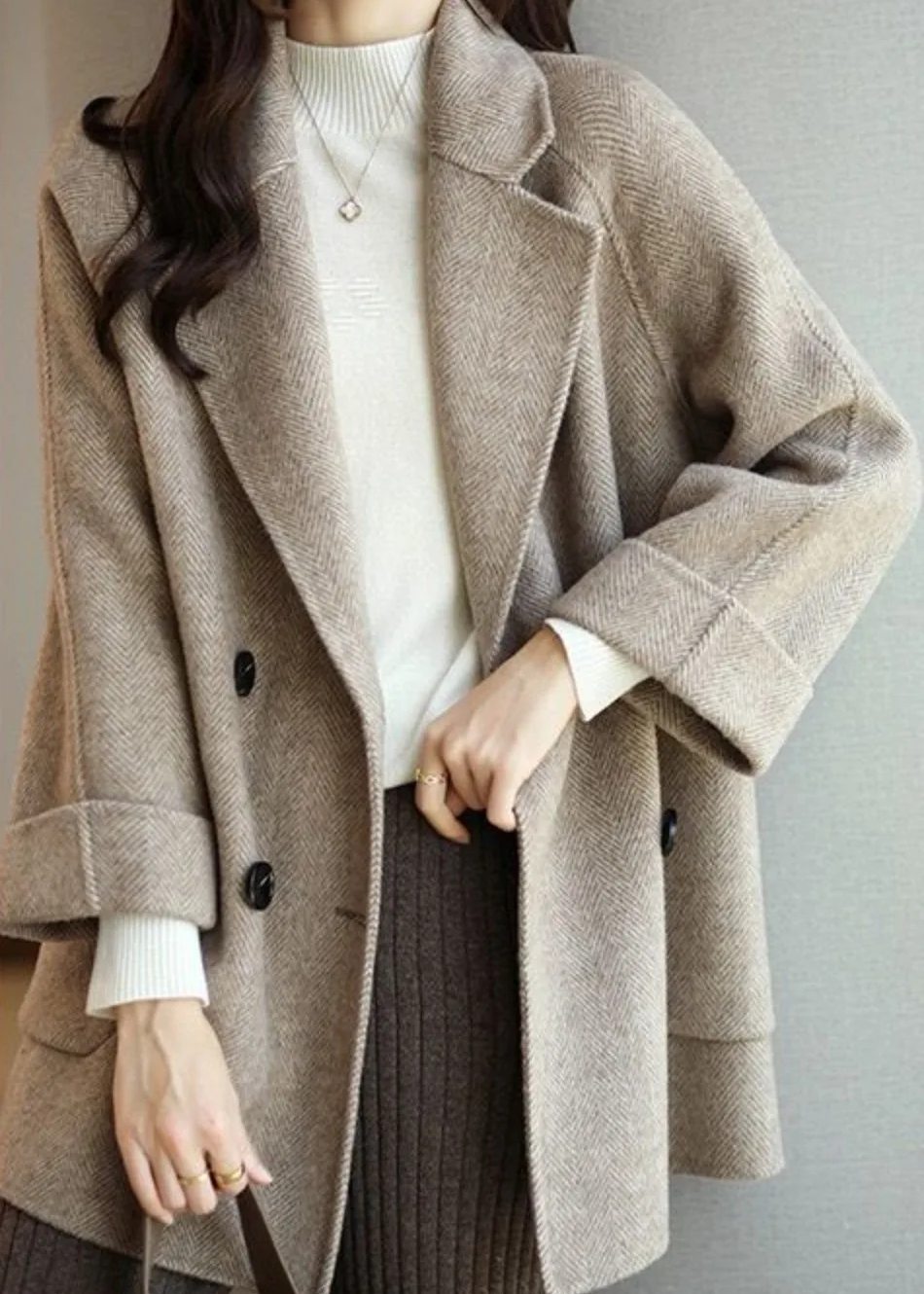 Women's Belted Trench Coat UK – editorial double-breasted, view 4