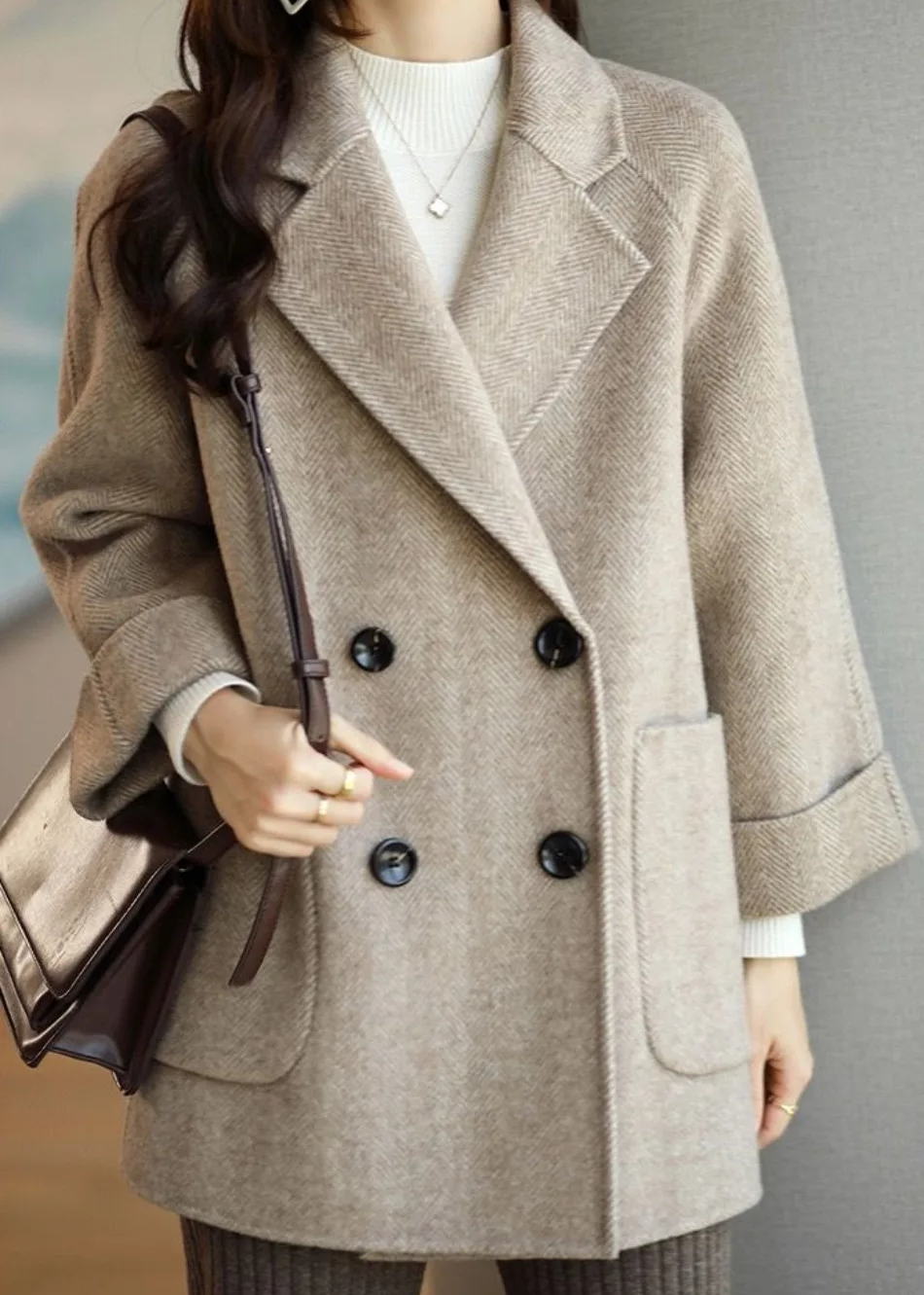 Women's Belted Trench Coat UK – editorial double-breasted, view 9