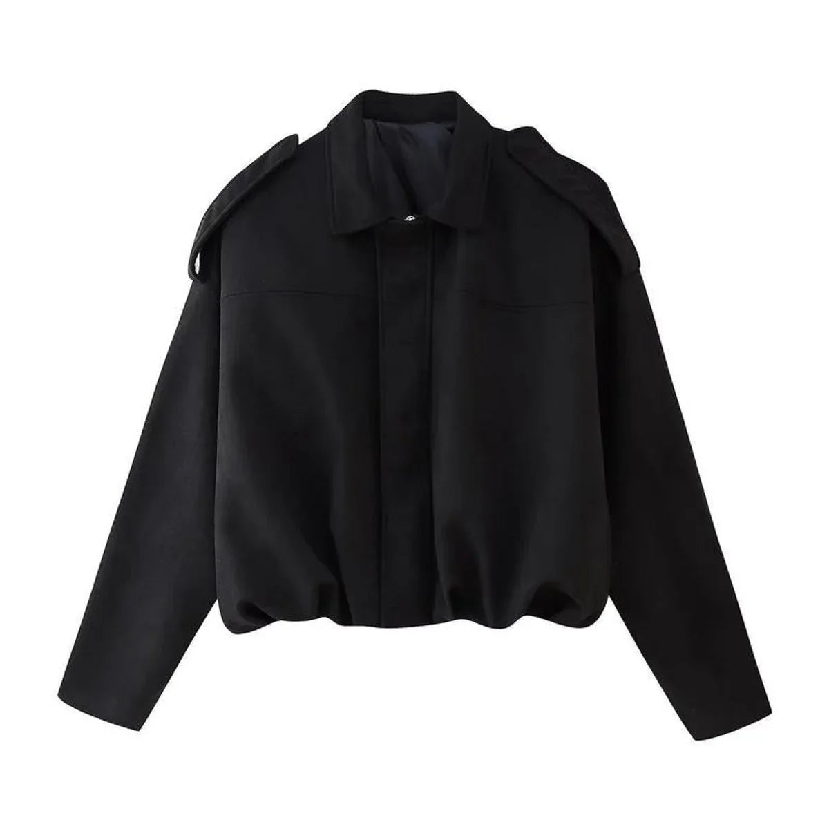 Women's Oversized Suede Bomber in brown – The Zarelle back view 1