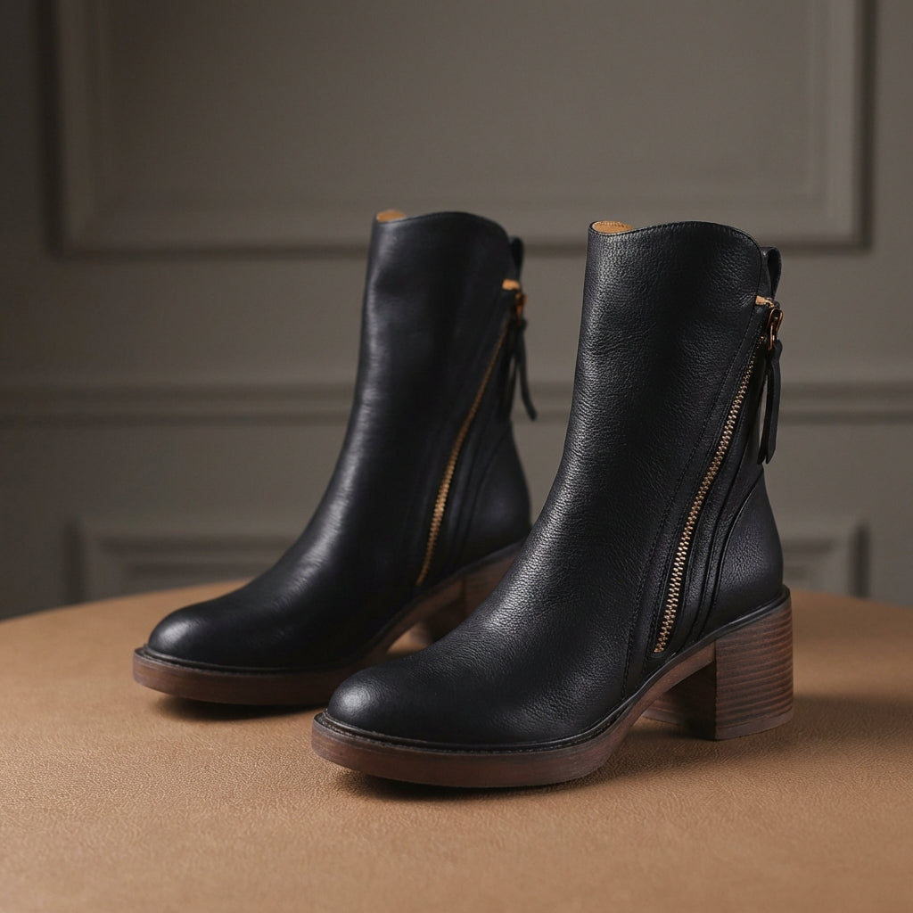 Women's Leather Boots UK – mid calf everyday, view 11