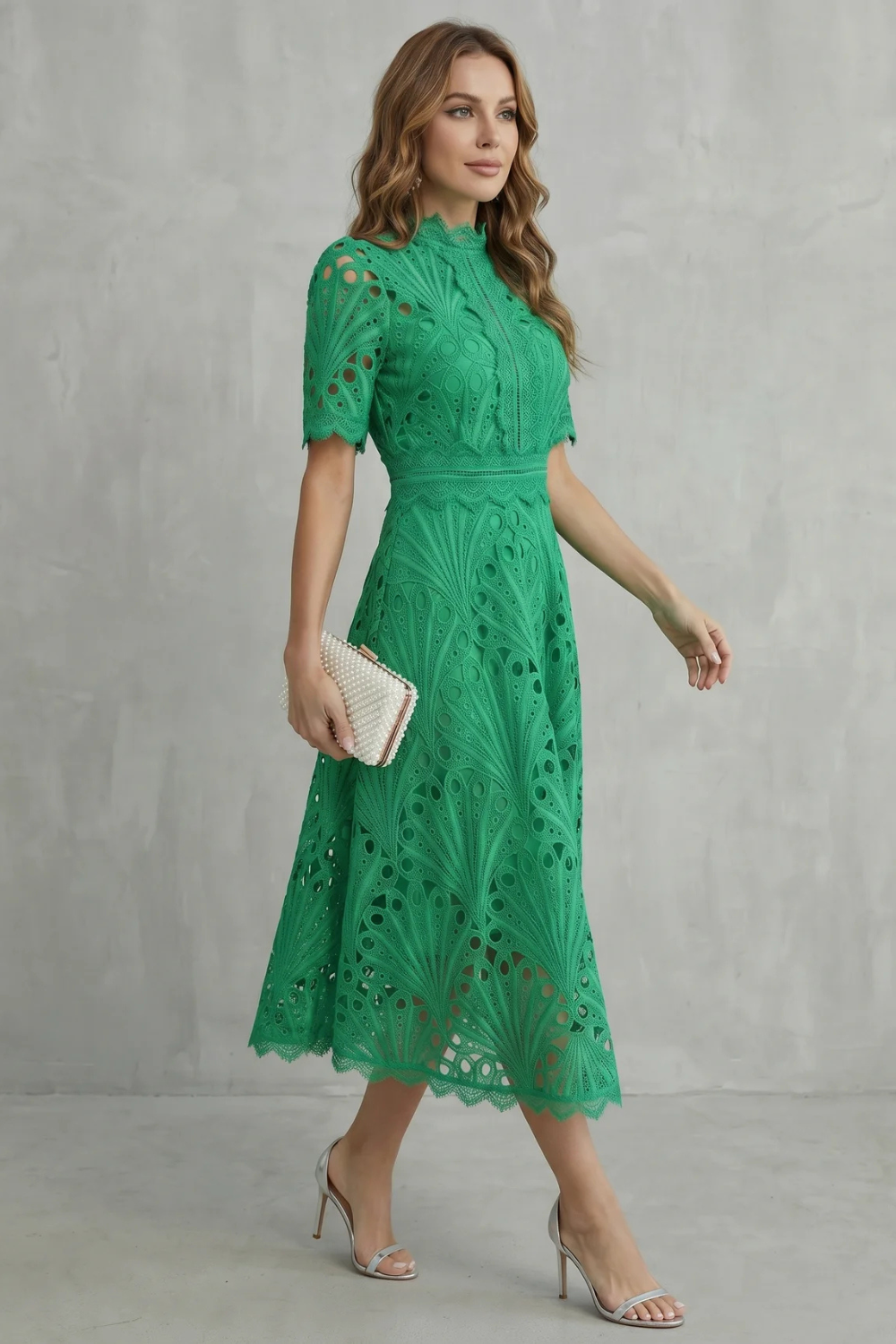 Women's lace midi dress – The Ameliane by Huna – view 12
