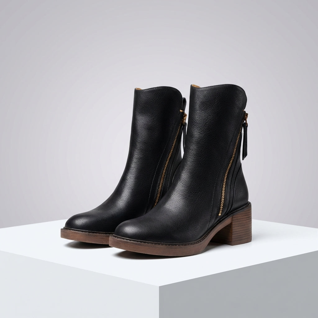 Women's Leather Boots UK – mid calf everyday, view 1