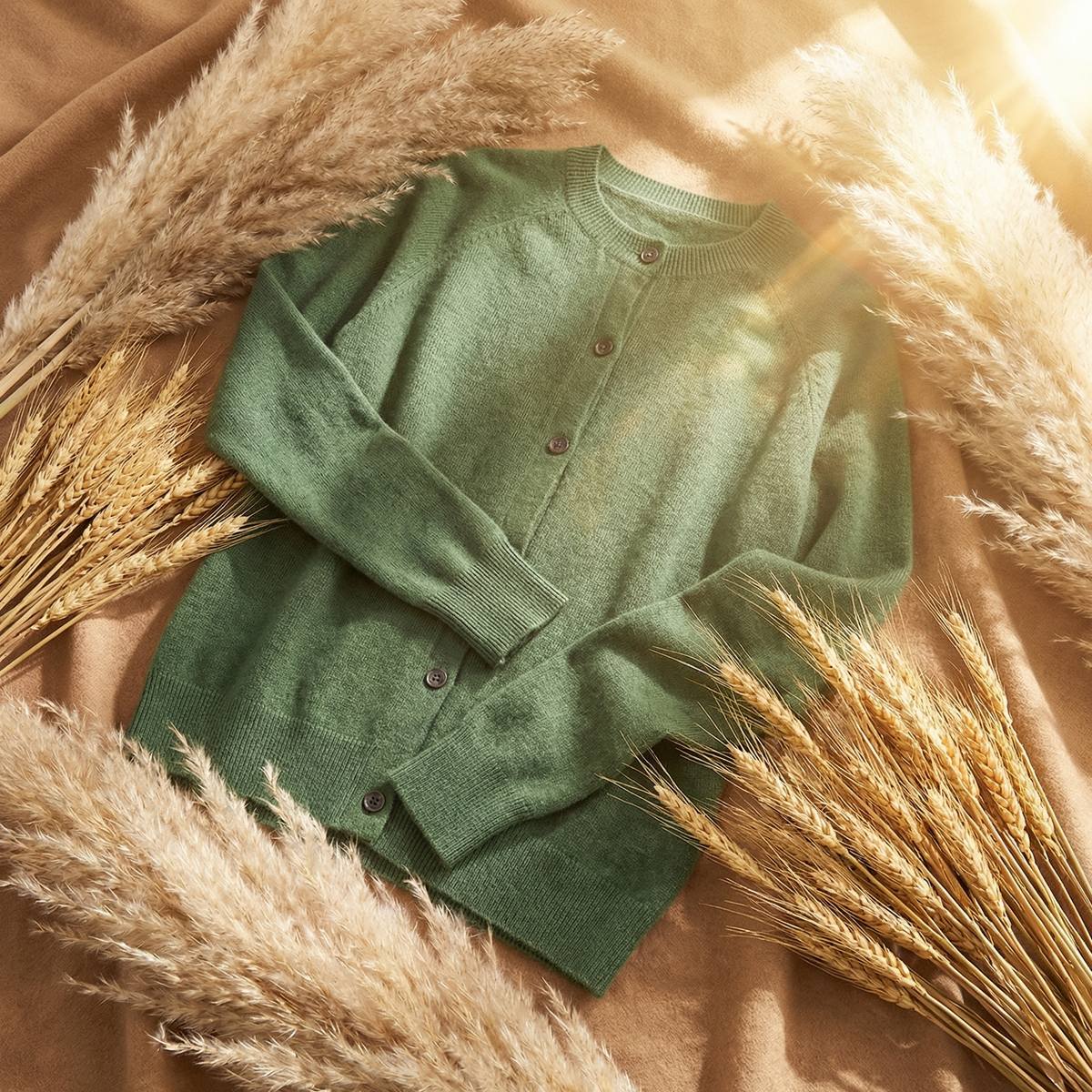 Women's Merino Wool Cardigan UK – classic button front, view 7