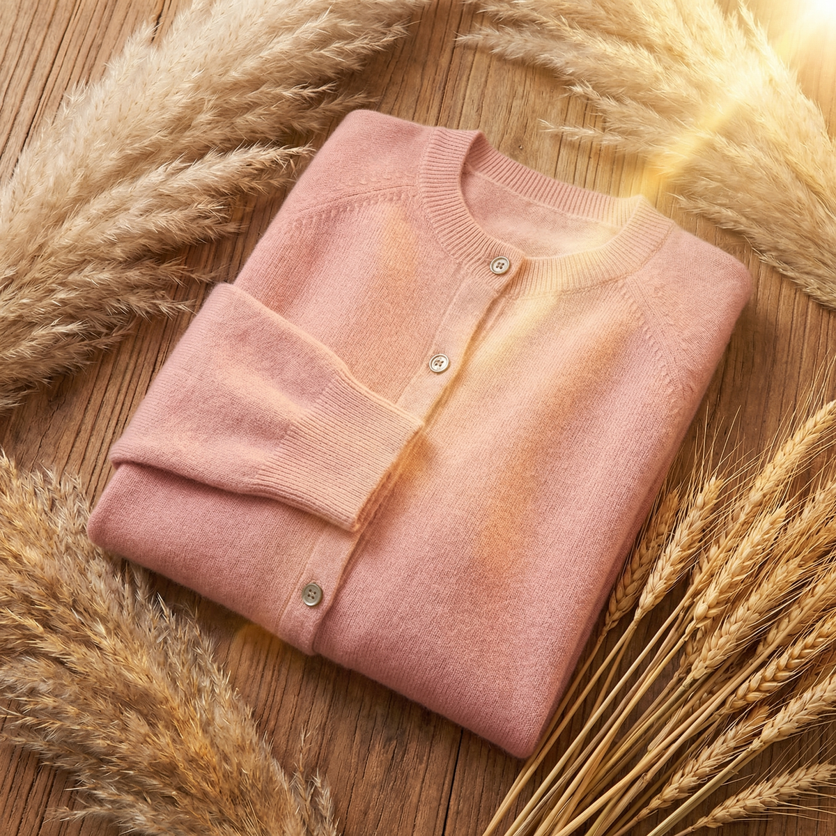 Women's Merino Wool Cardigan – classic long sleeve – product view 2