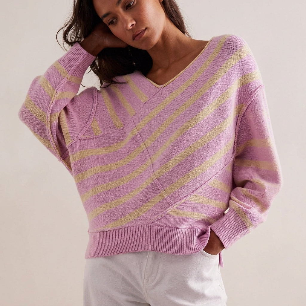 Women's Merino Crossover Jumper – soft wrap detail – product view 3