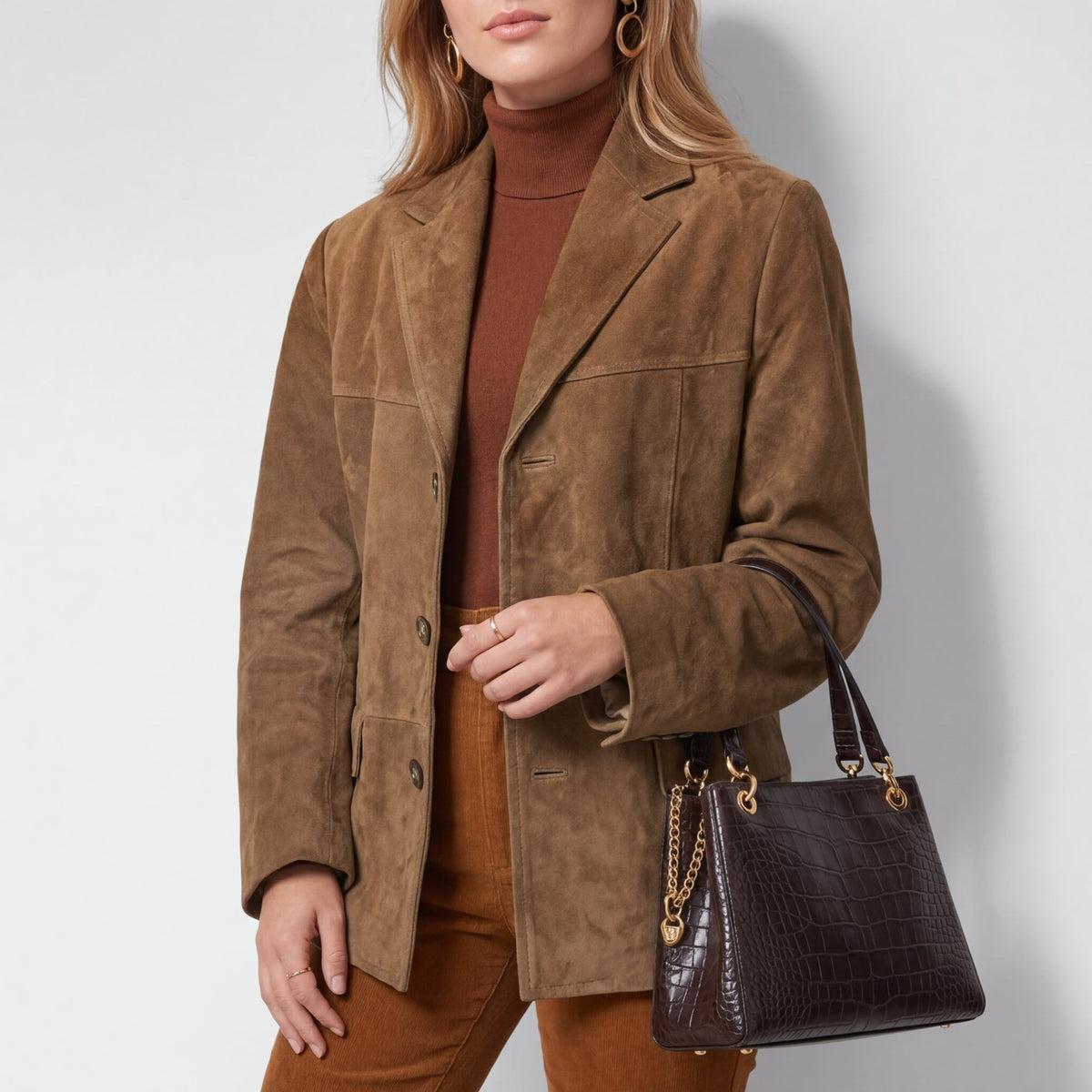 Women's Wool Blend Overcoat UK – single-breasted, view 1