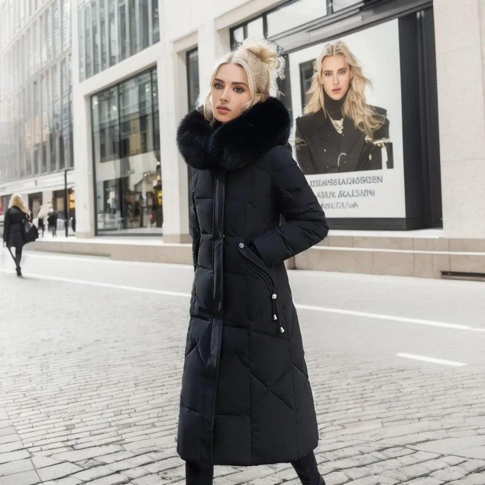 Women's Puffer Coat – The Delphine-Rose by Huna – view 7