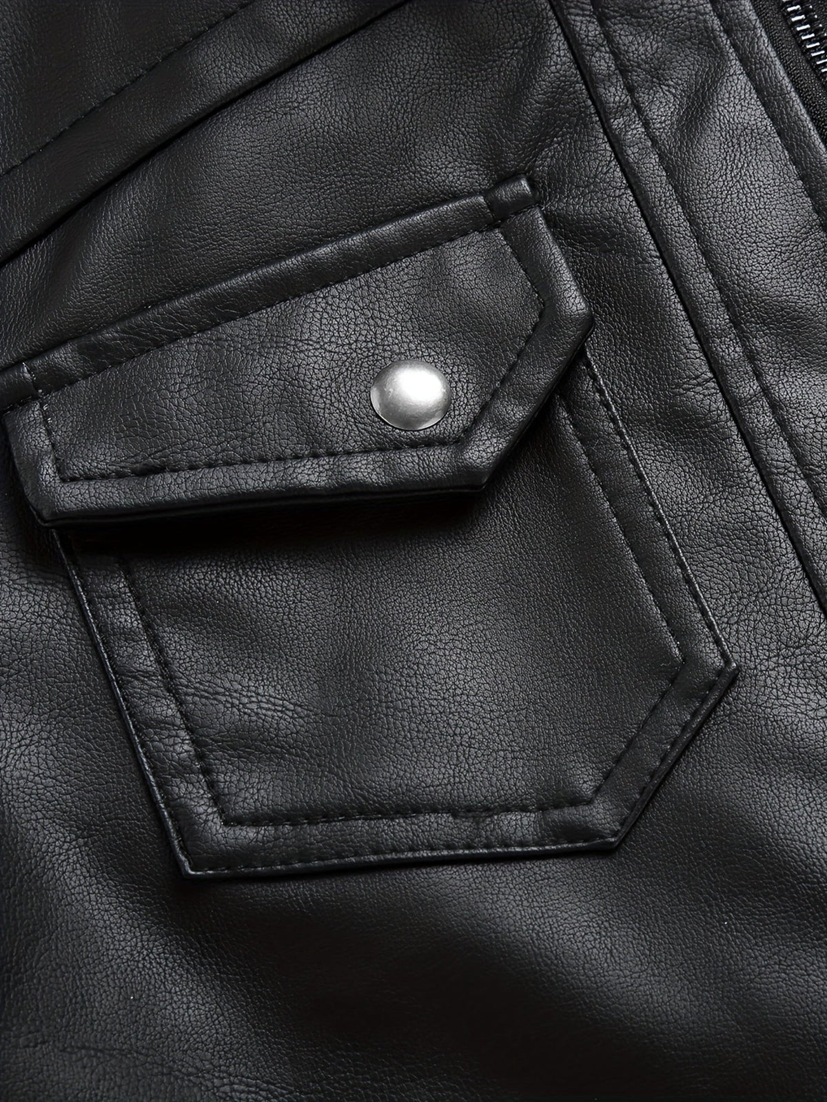 Men's hooded pu leather jacket – The Maddox by Huna – view 9