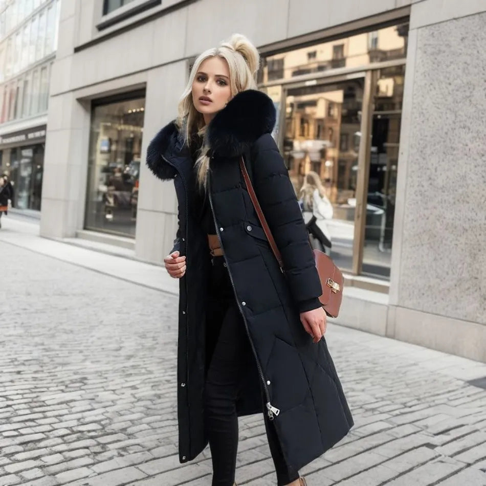 Women's Puffer Coat – The Delphine-Rose by Huna – view 16