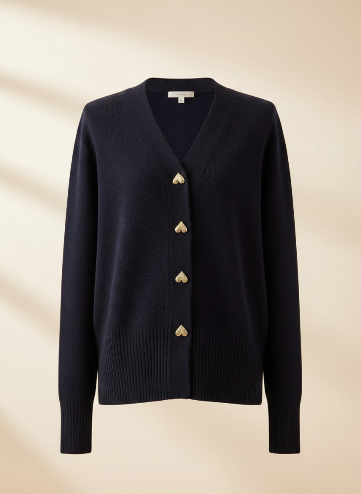 Women's Wool Cardigan UK – warm button front, view 1
