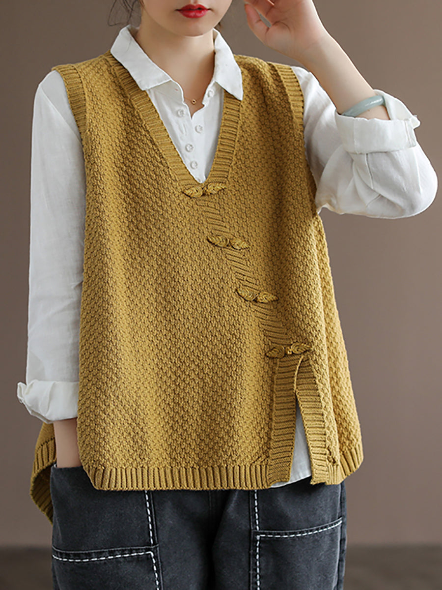 Women's Plus Size Button Knit Cardigan – cotton v-neck high-low hem, view 6 | The Ilaria | Huna