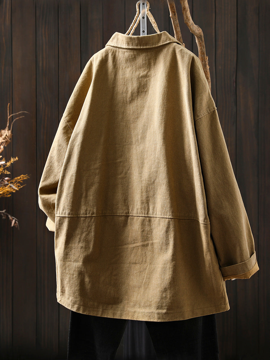 Women's Plus Size Hooded Cardigan – cotton-rich long sleeve, view 8 | The Thessaly | Huna