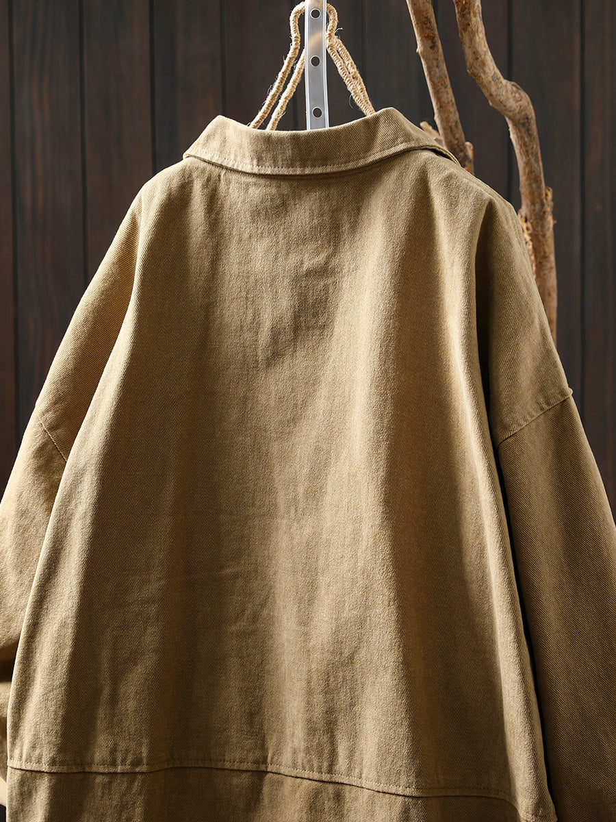 Women's Plus Size Hooded Cardigan – cotton-rich long sleeve, view 9 | The Thessaly | Huna