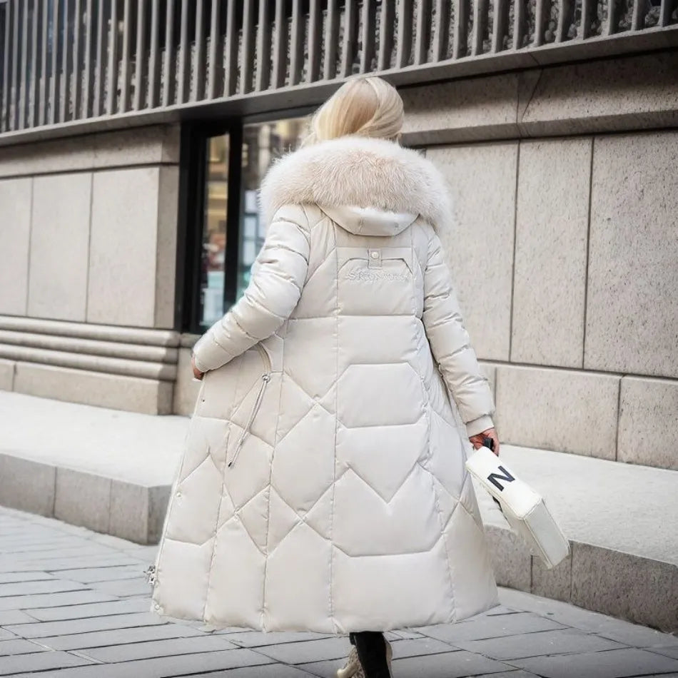 Women's Puffer Coat – The Delphine-Rose by Huna – view 2
